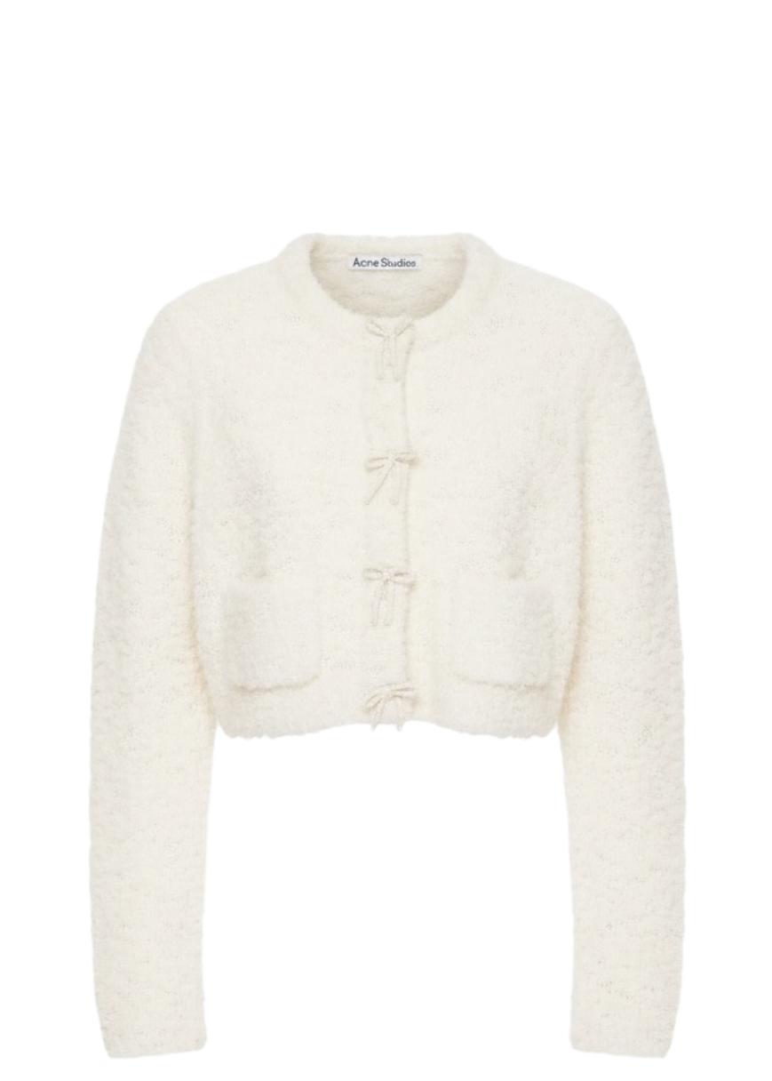 Bow Wool Cardigan