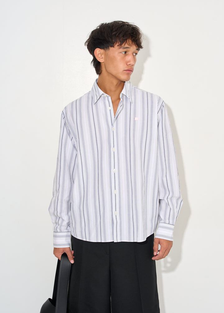 Stripe button-up shirt