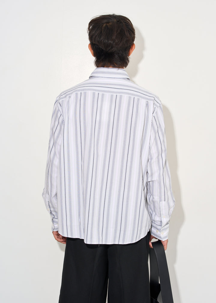 Stripe button-up shirt