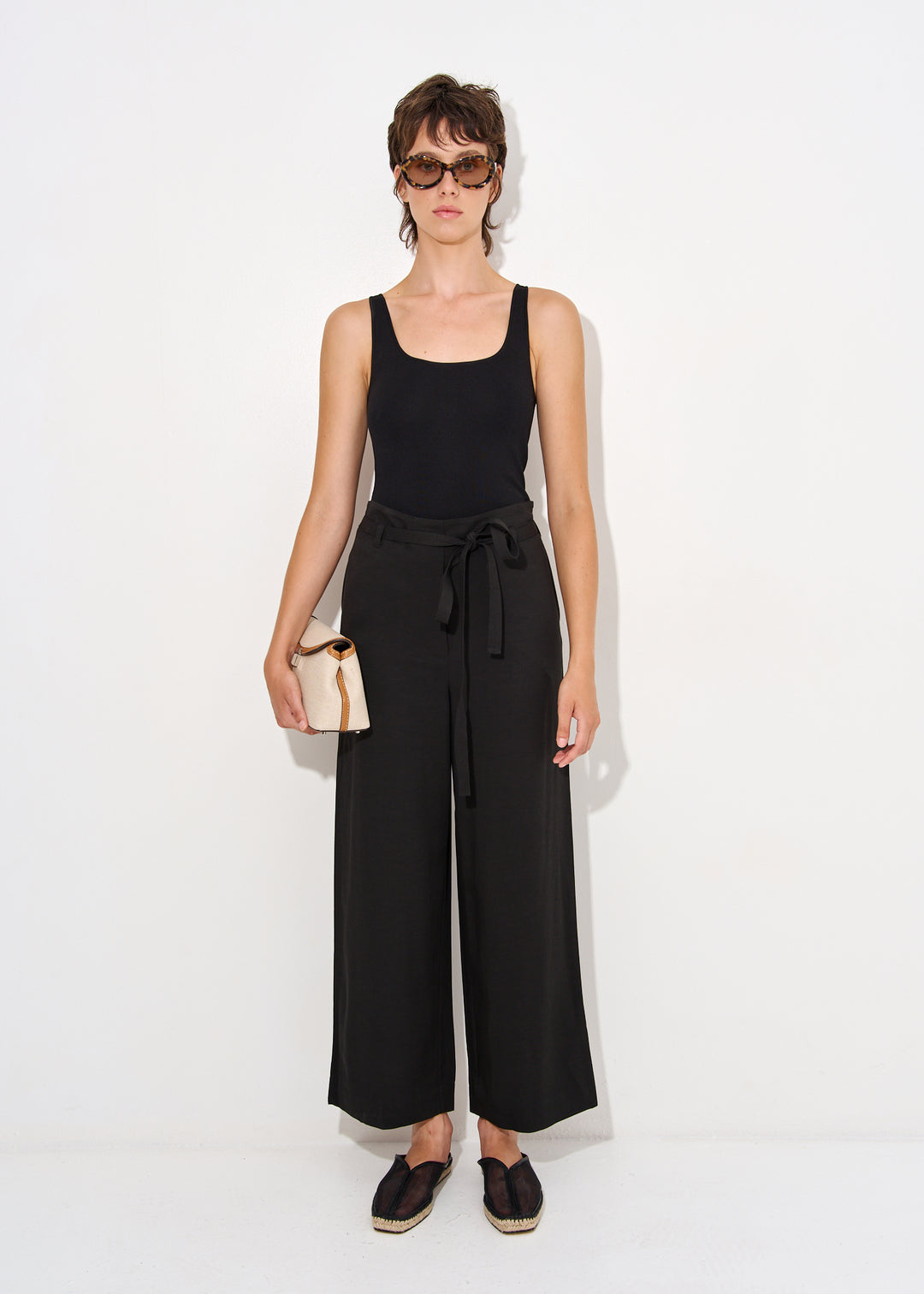 Fluid Tie-Waist Trousers