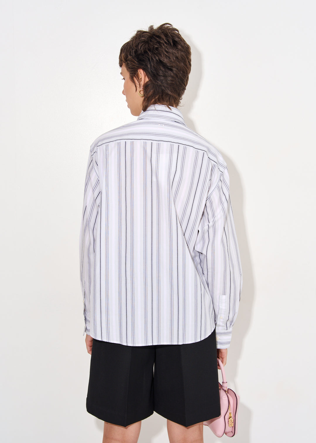 Stripe button-up shirt