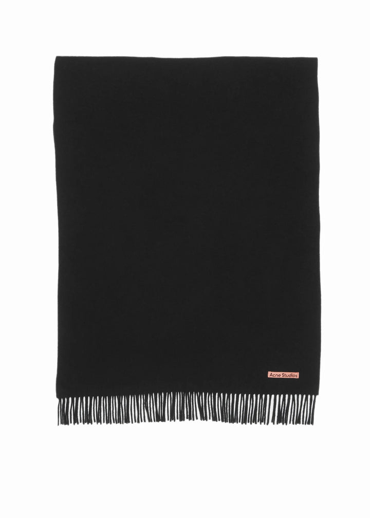 Fringe wool scarf - oversized