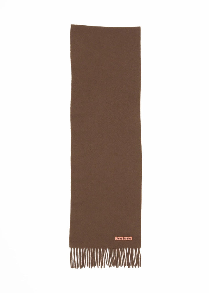 Fringe wool scarf - skinny