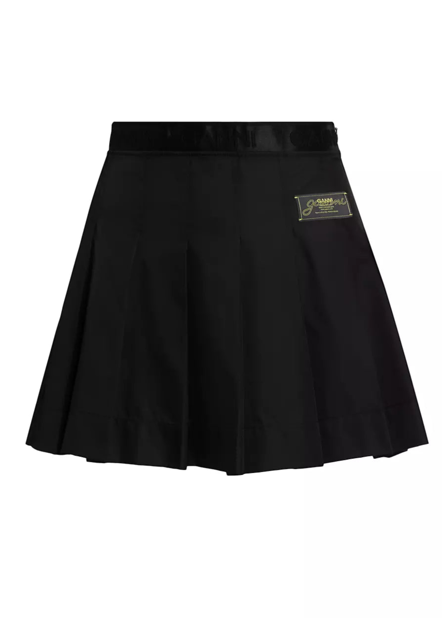 Duchesse Nylon Pleated Mini skirt