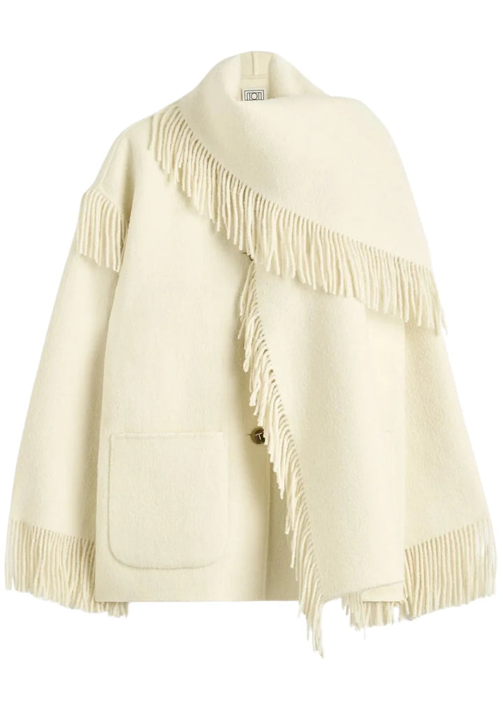 Fringed scarf jacket