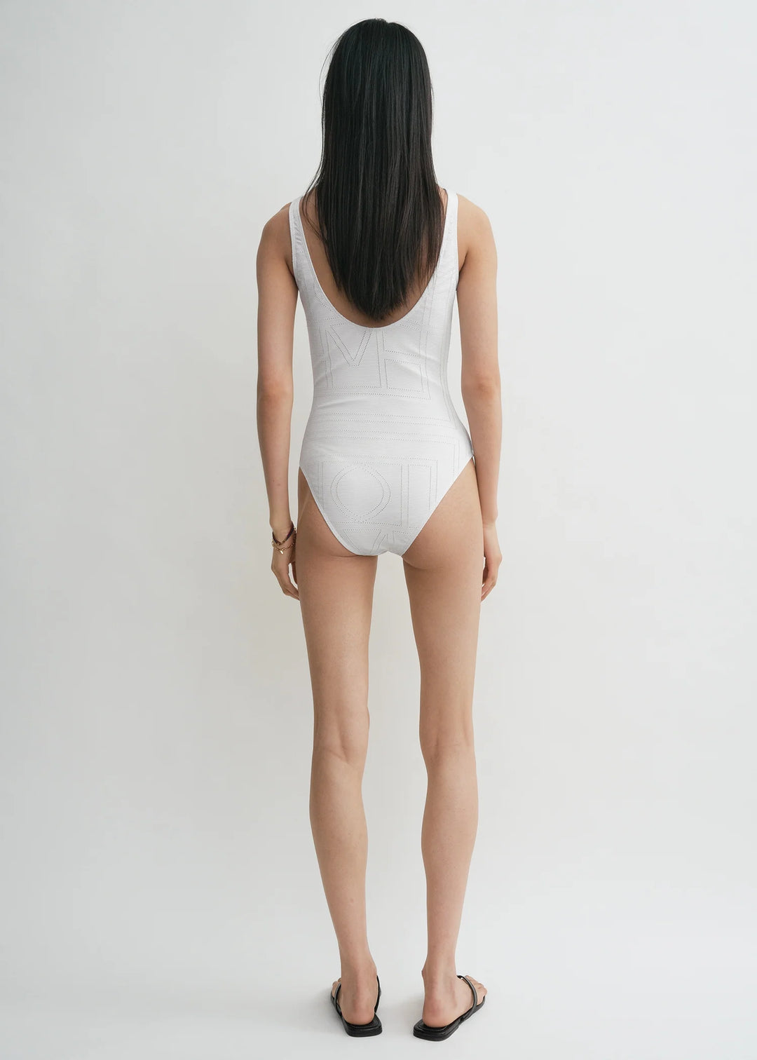 Monogram pointelle swimsuit