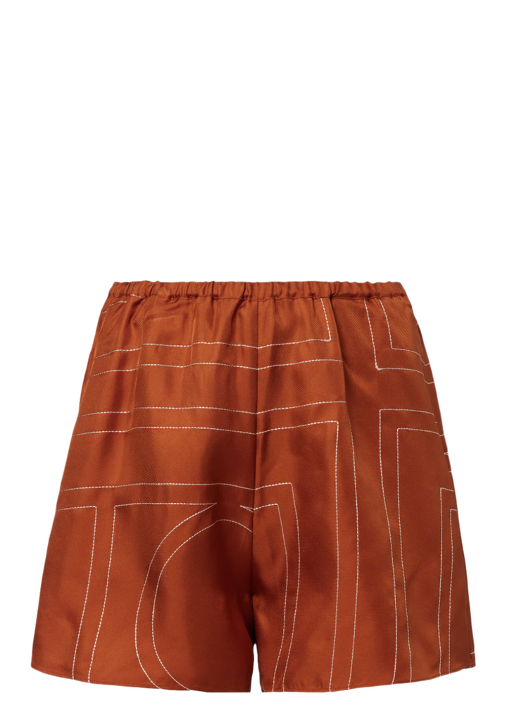 Monogram Silk Pj Shorts