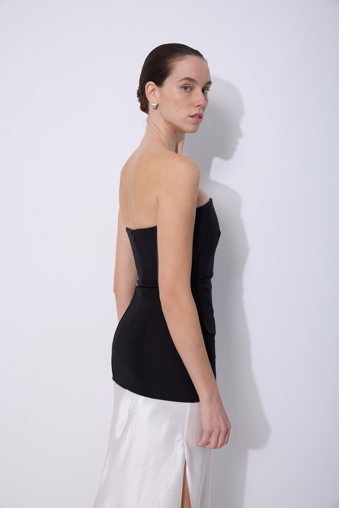 Strapless Crepe Pocket Top