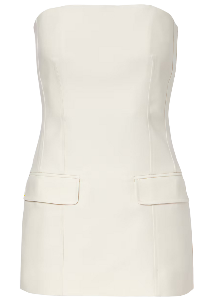 Strapless Crepe Pocket Top