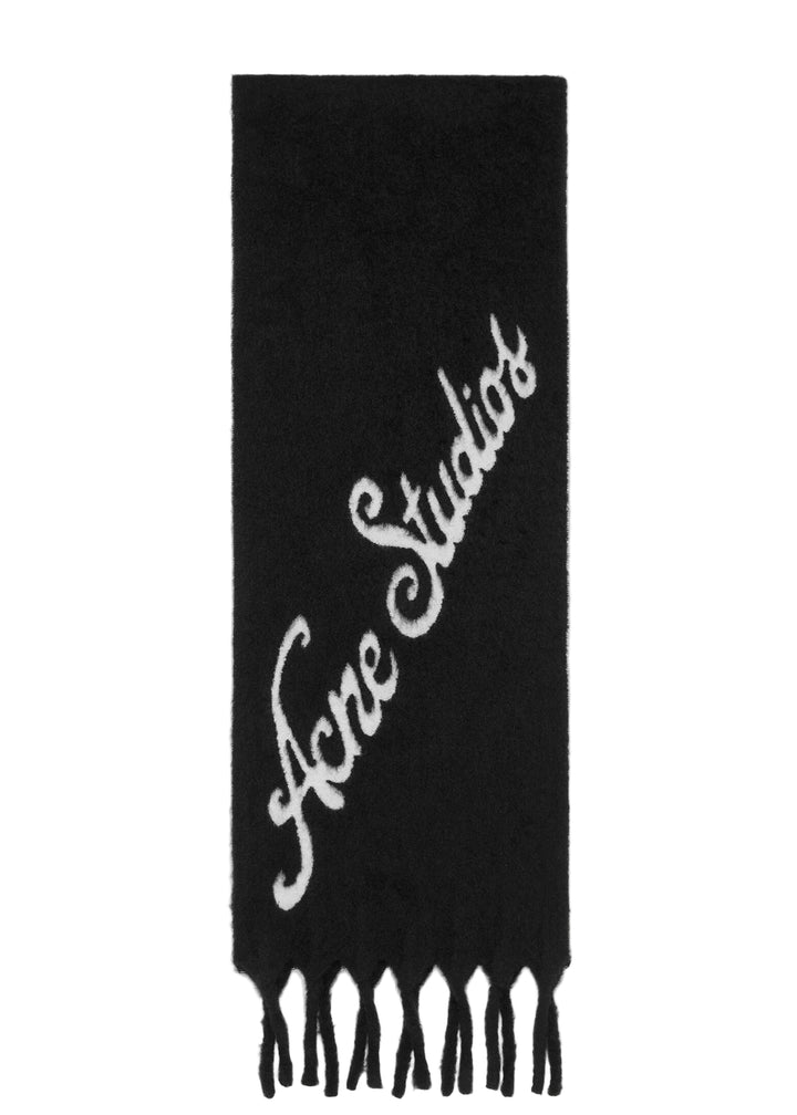 Wool logo scarf