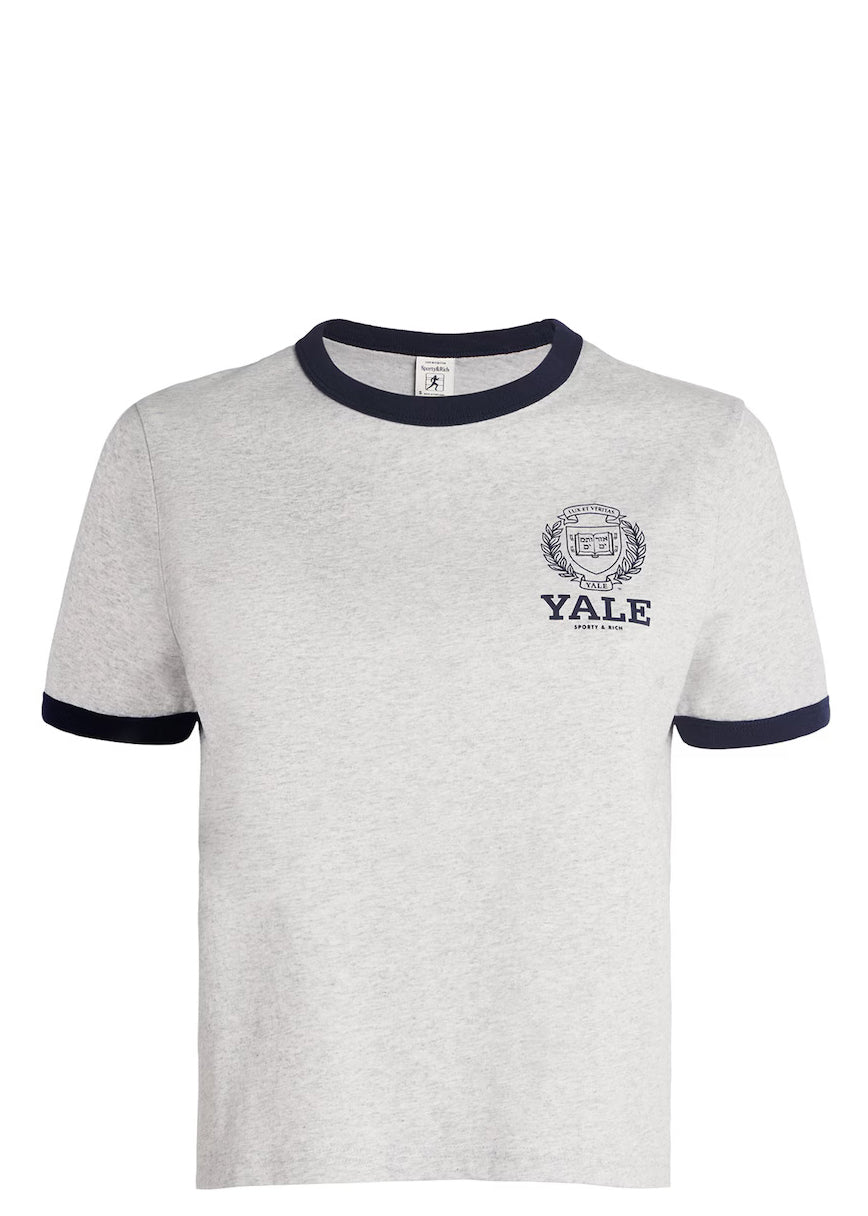 Yale Crest Ringer Tee