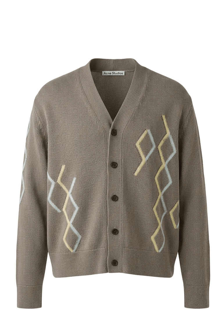ACNE STUDIOS | Argyle Knit Cardigan | Knitwear