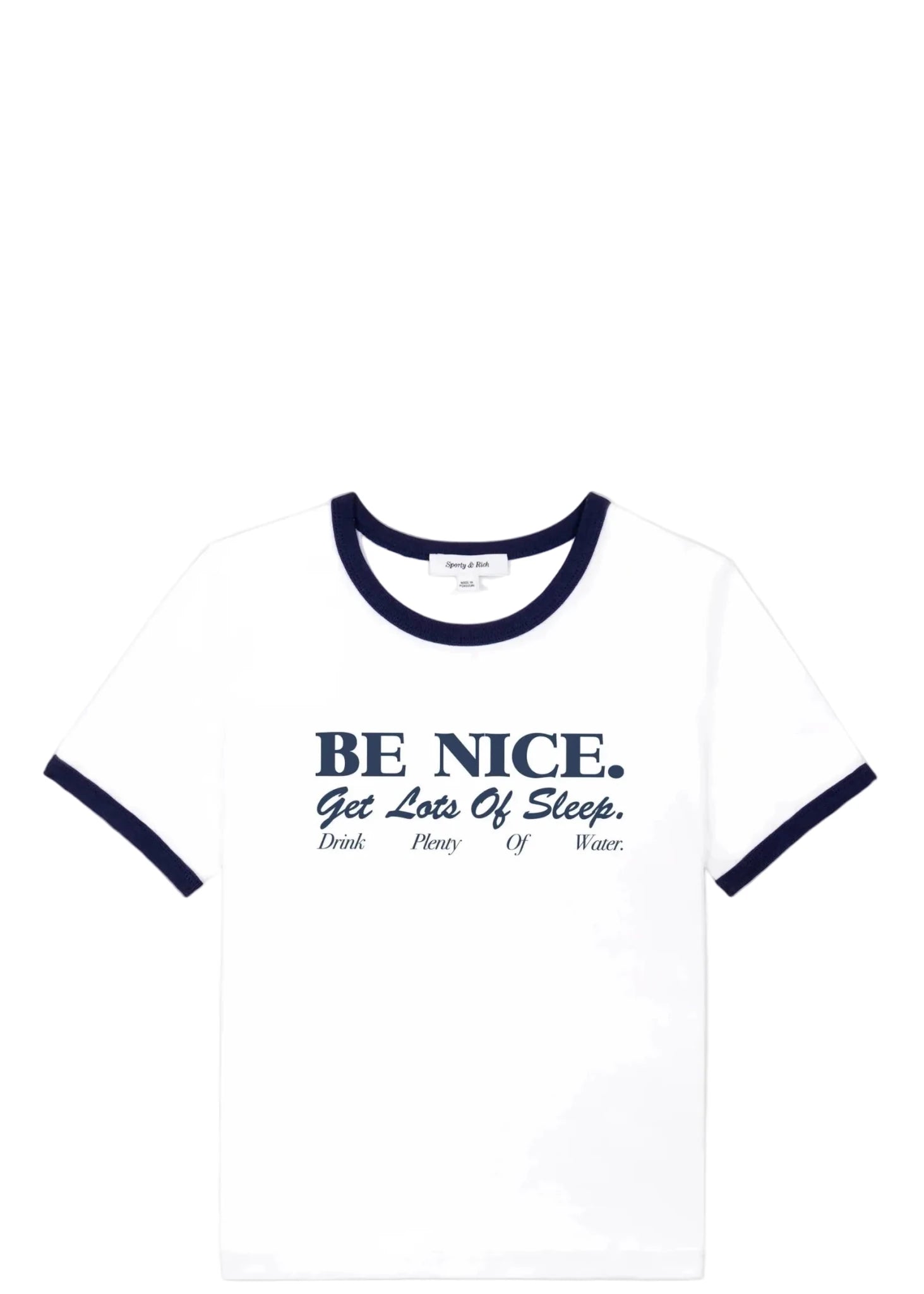SPORTY & RICH | Be Nice Soft Ringer Tee | Tops