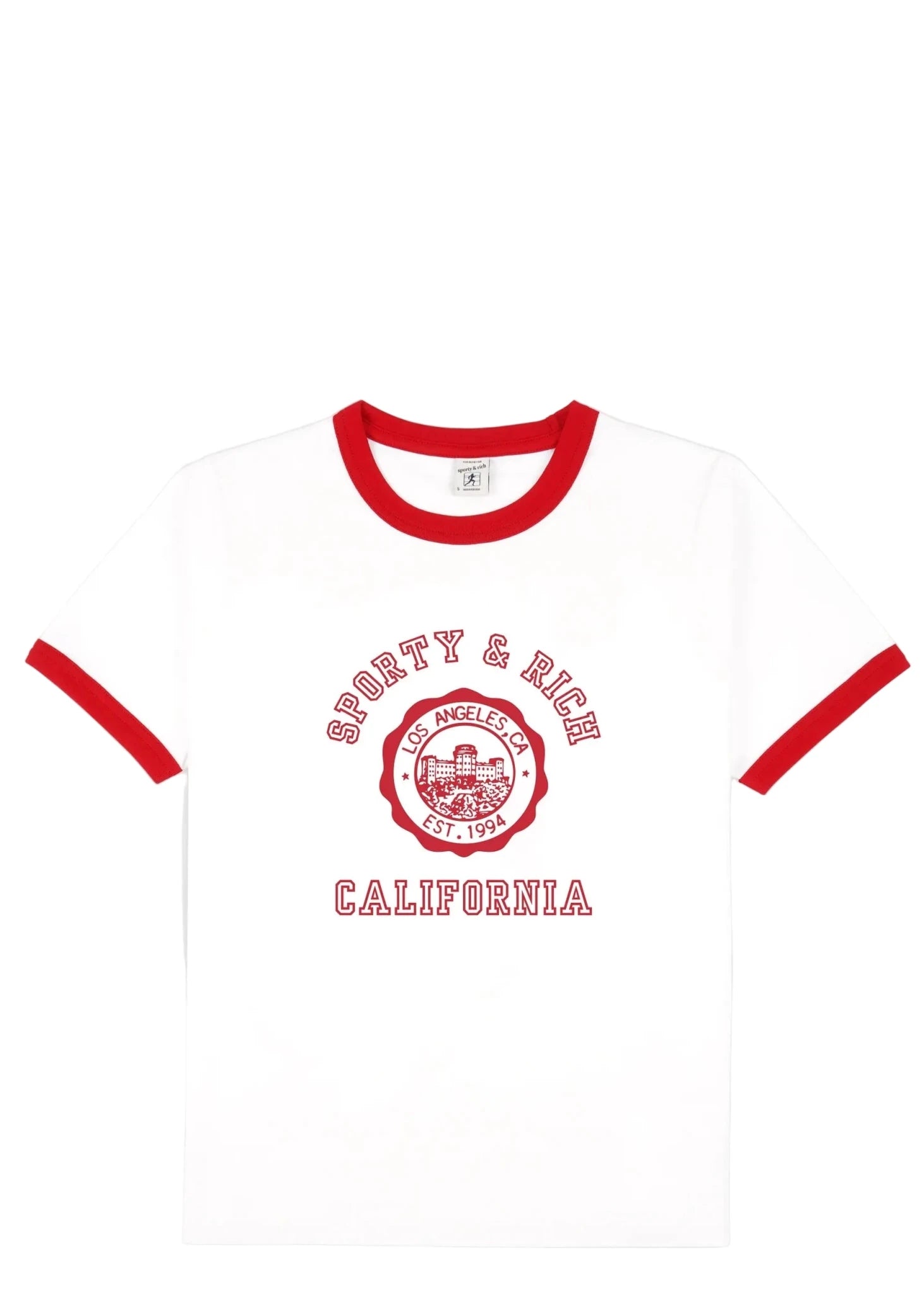 SPORTY & RICH | California Emblem Soft Ringer Tee | Tops