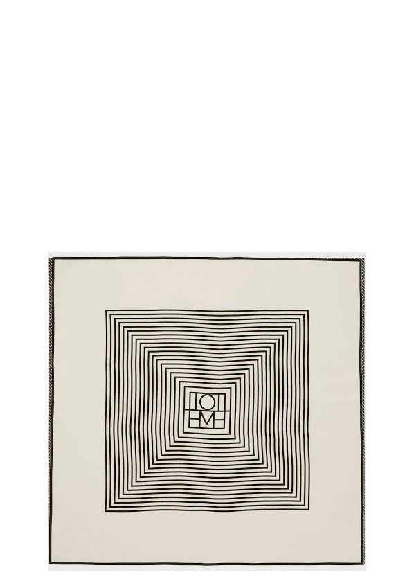 TOTEME | Centered Monogram Silk Scarf | Accessories