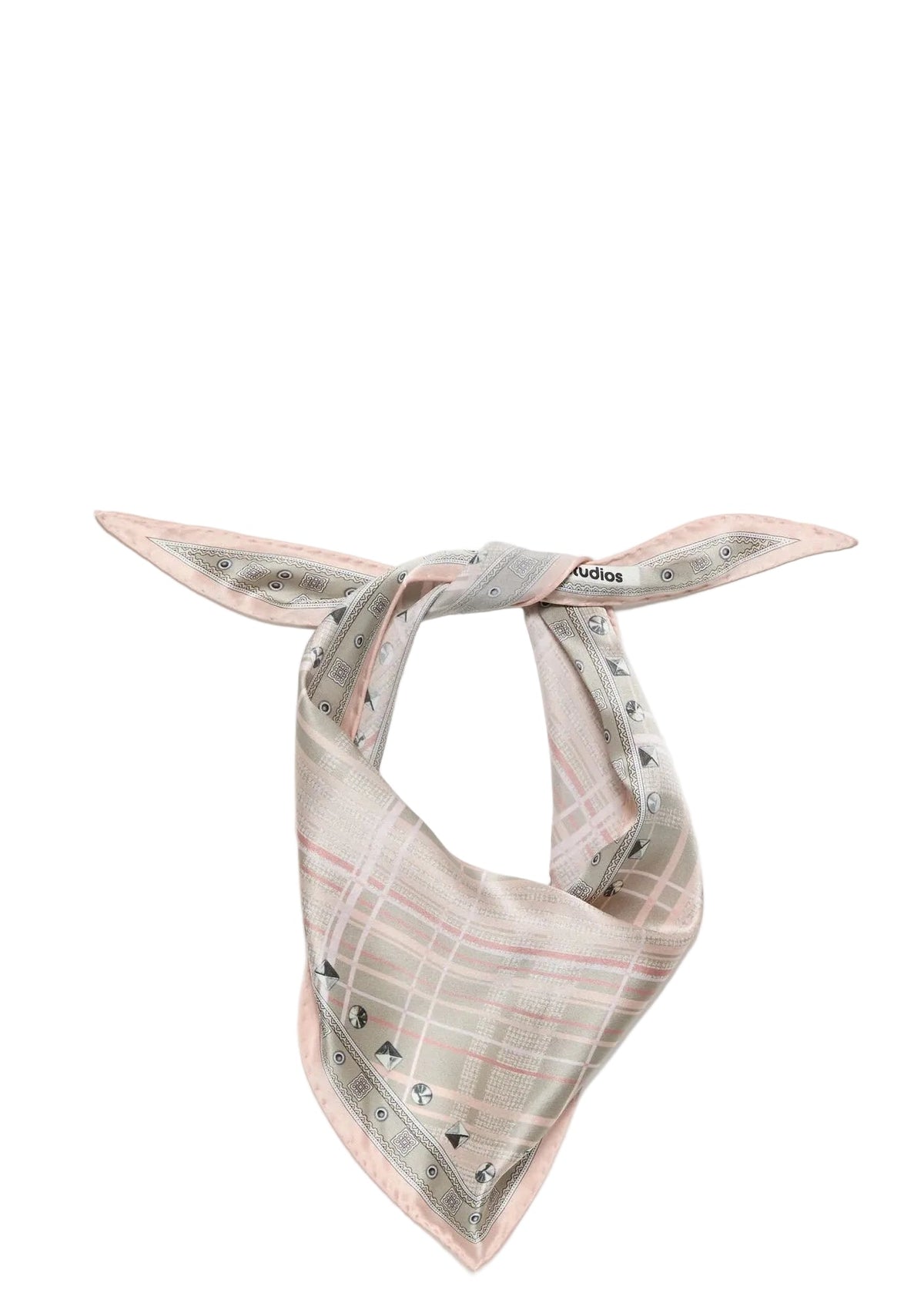 ACNE STUDIOS | Checkered Silk Bandana | Scarves