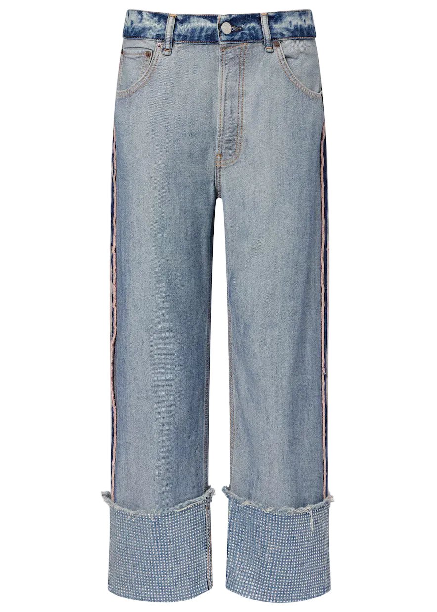 ACNE STUDIOS | Denim Rhinestone Trousers | Jeans