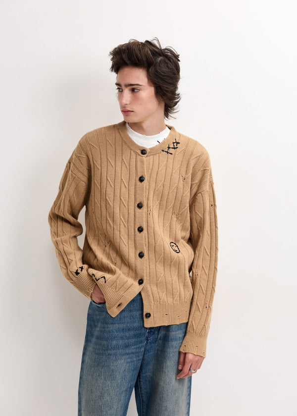 JOSHUA SANDERS | Destroyed Knit Jacket | Knitwear