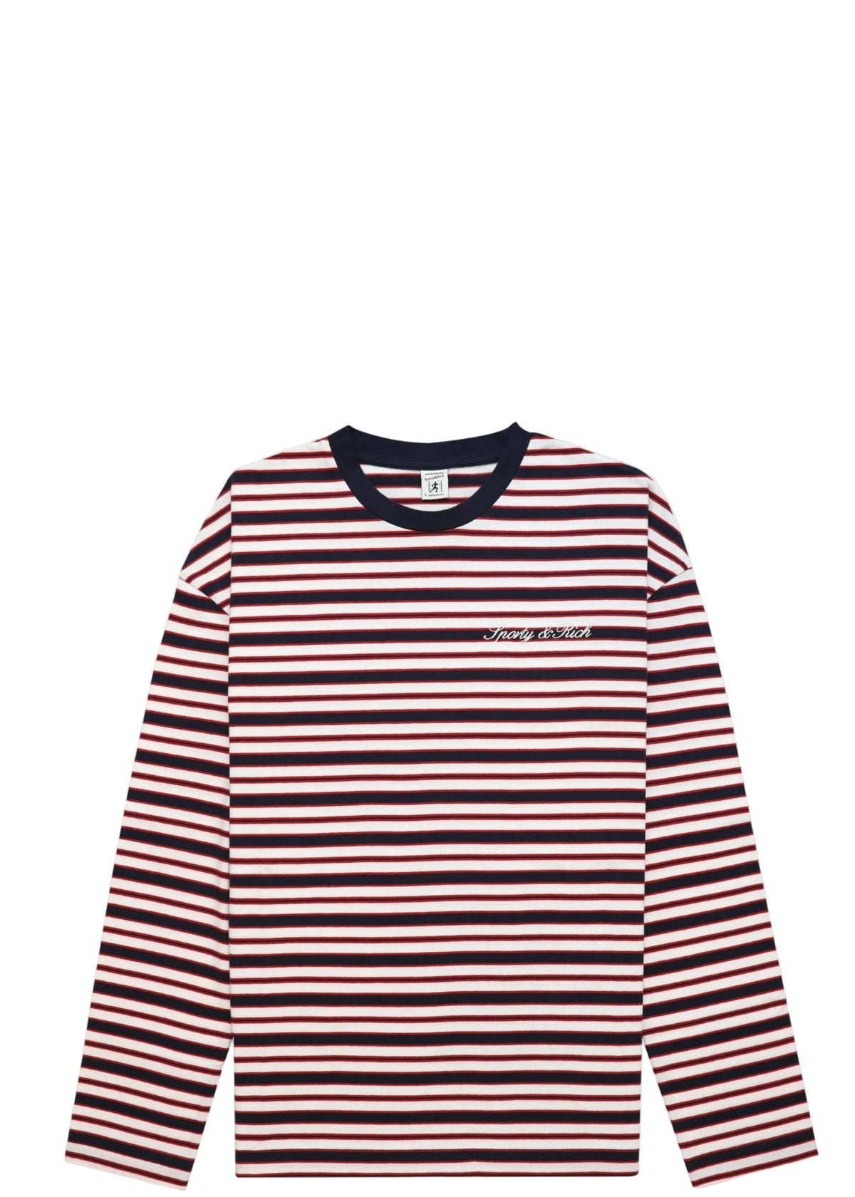 SPORTY & RICH | Fale Signature Logo Easy Longsleeve | T-Shirts