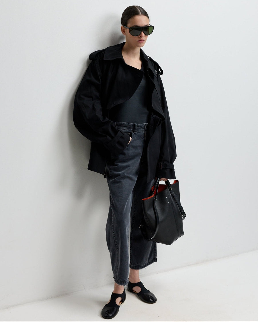 Folded Collar Cotton Caban