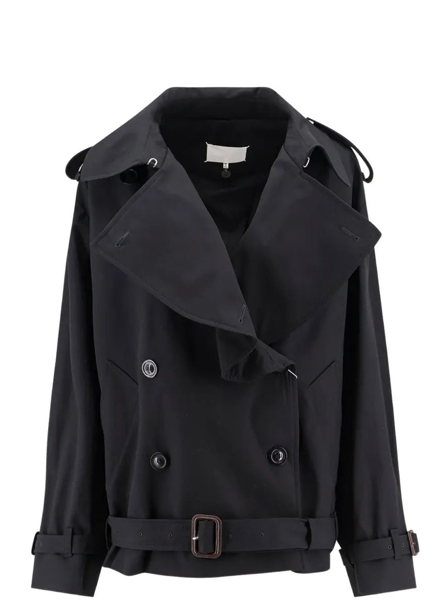 MAISON MARGIELA | Folded Collar Cotton Caban | Jackets & Coats