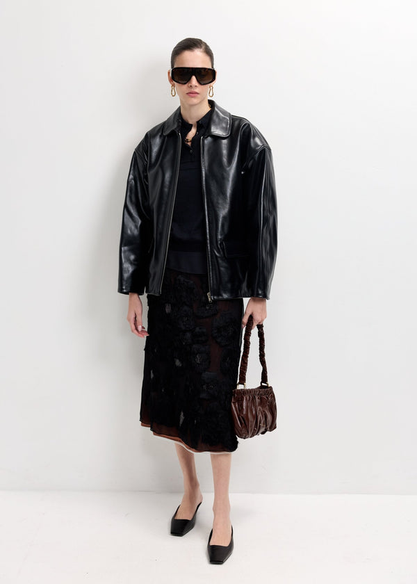 MARNI | Glossy Leather Jacket | Jackets & Blazers