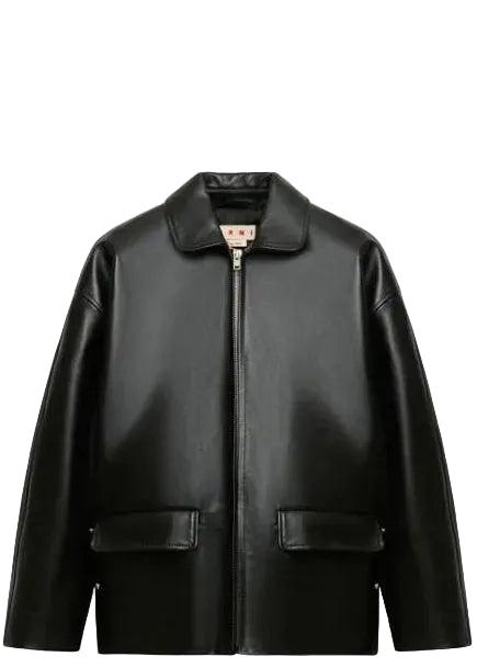 MARNI | Glossy Leather Jacket | Jackets & Blazers