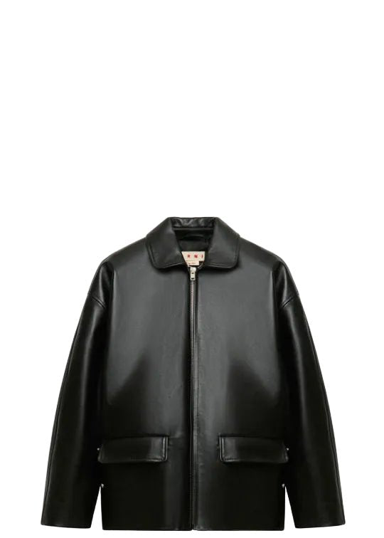 MARNI | Glossy Leather Jacket | Jackets & Blazers