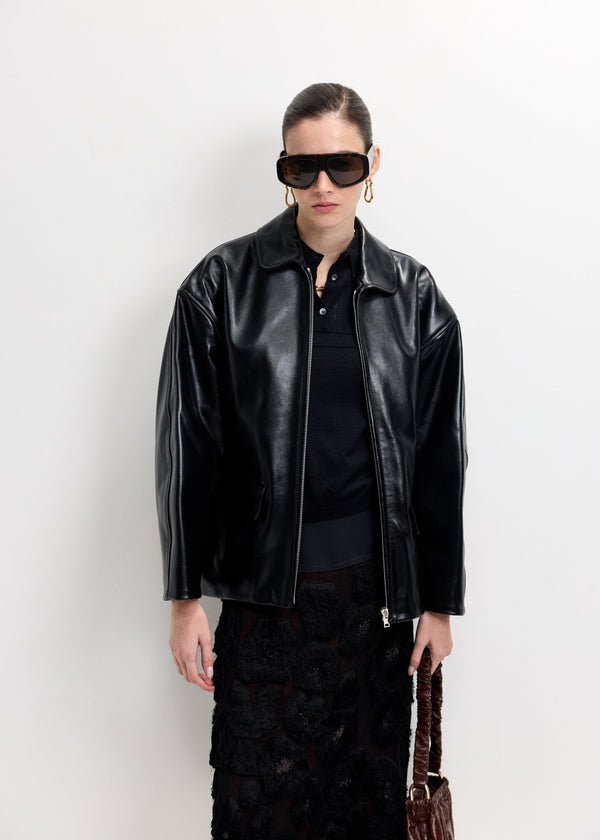 MARNI | Glossy Leather Jacket | Jackets & Blazers