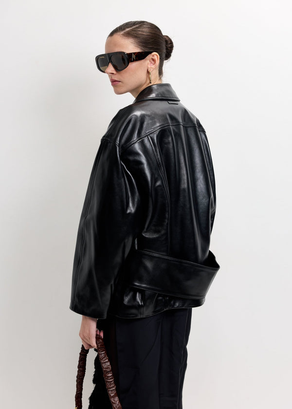 MARNI | Glossy Leather Jacket | Jackets & Blazers