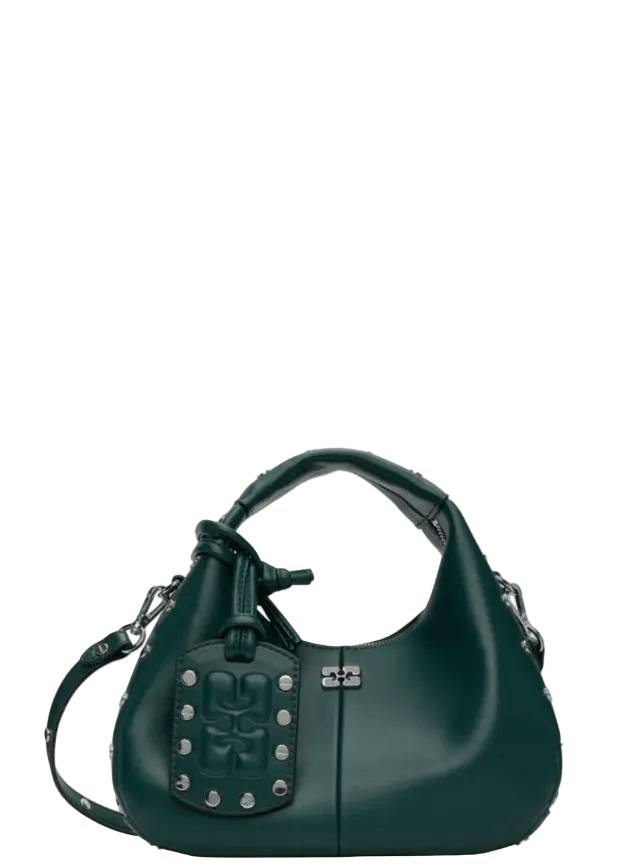 GANNI | Hobo Mini Studs Dark Green | Handbags