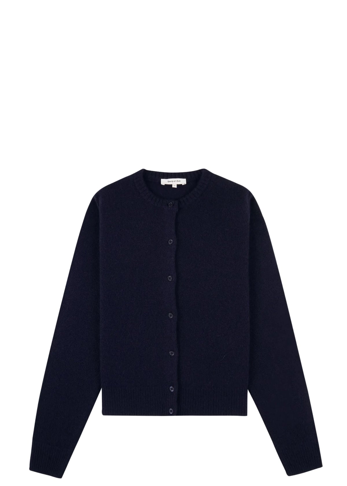 SPORTY & RICH | Idali S Logo Cashmere Cardigan | Knitwear