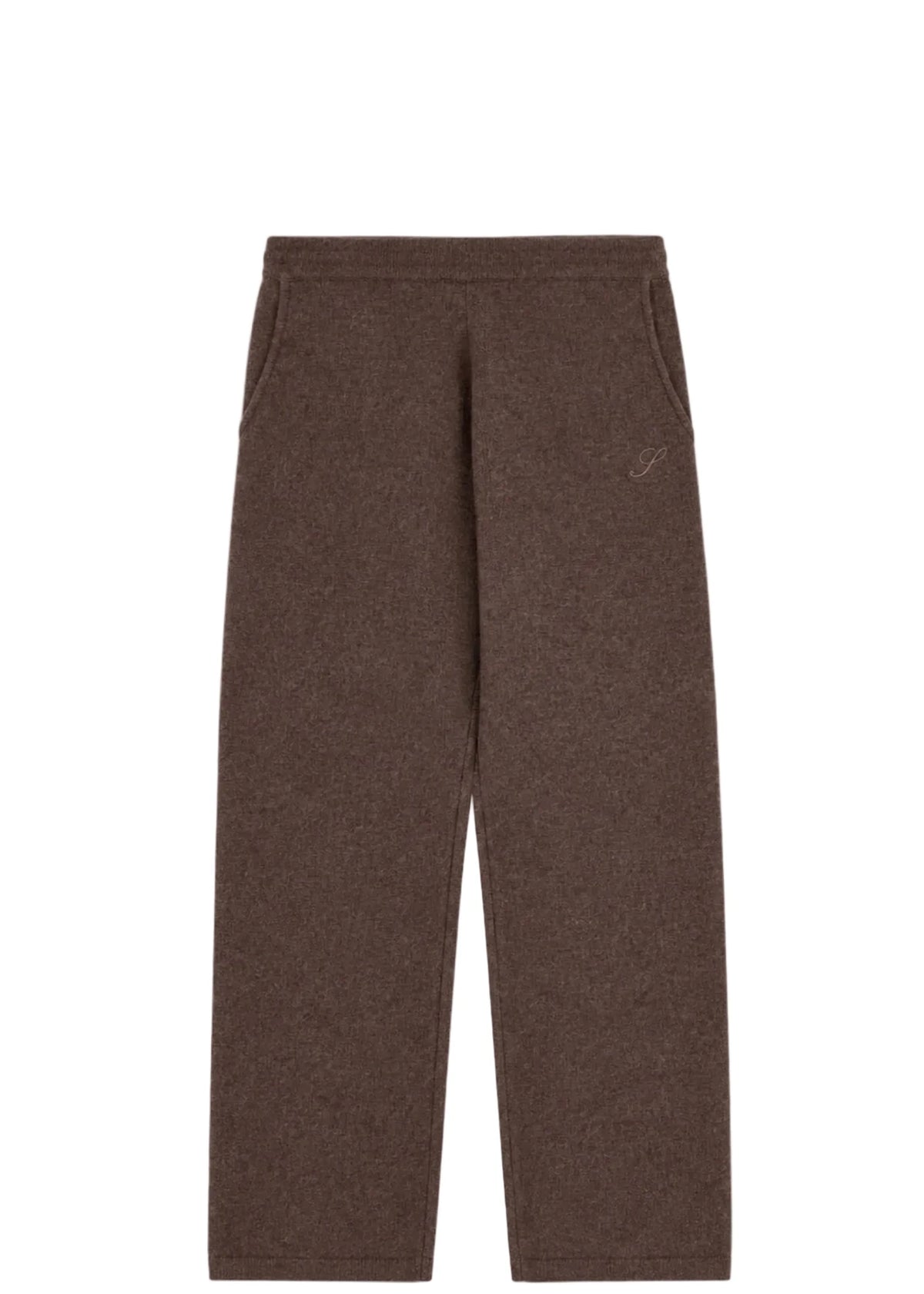 SPORTY & RICH | Ivana S Logo Cashmere Trousers | pants