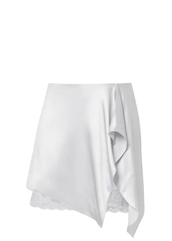 Ruffled Satin Skirt