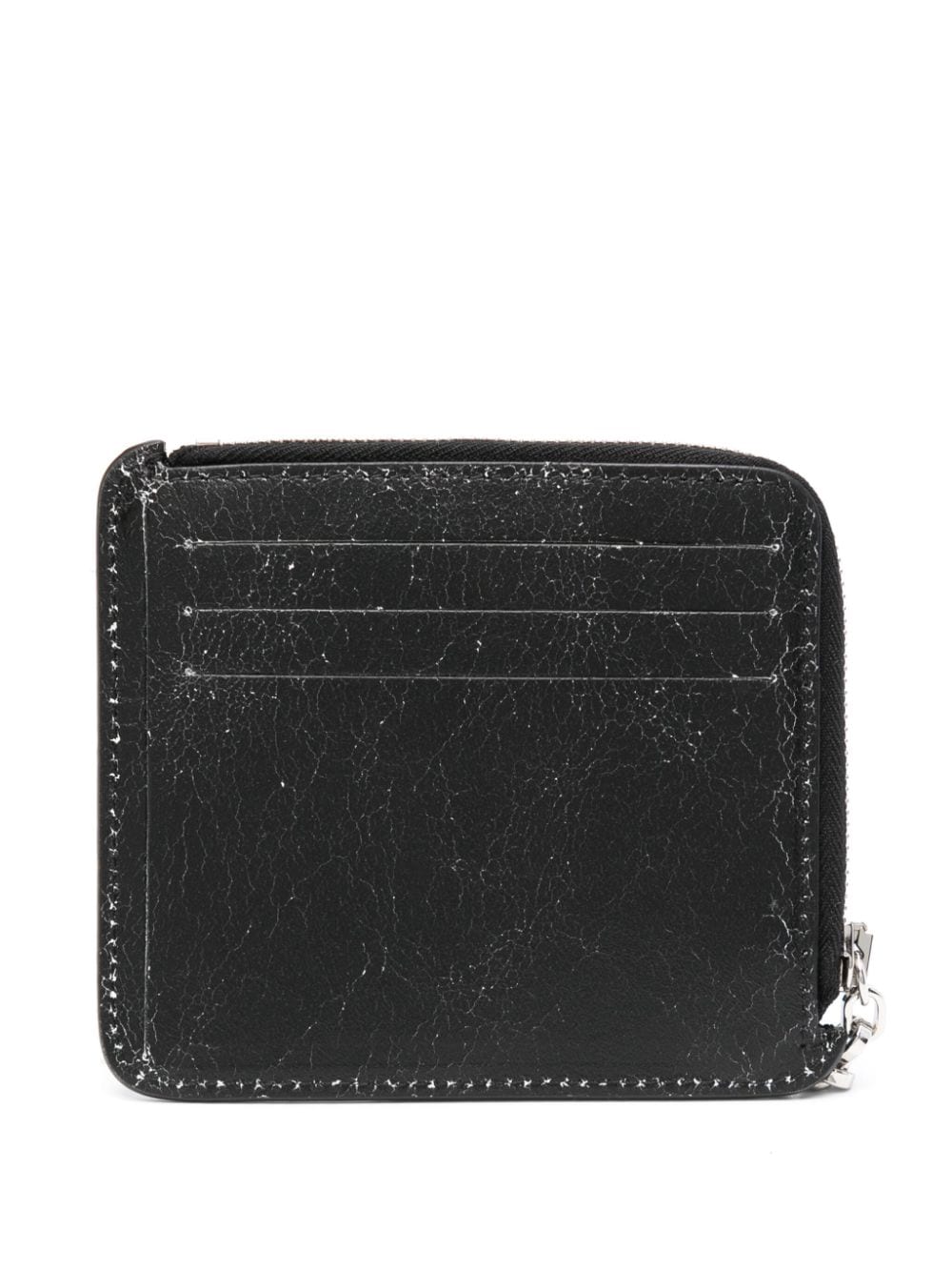Zip leather wallet