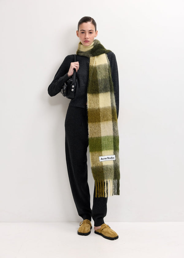 ACNE STUDIOS | Mohair Checked Scarf | Scarves