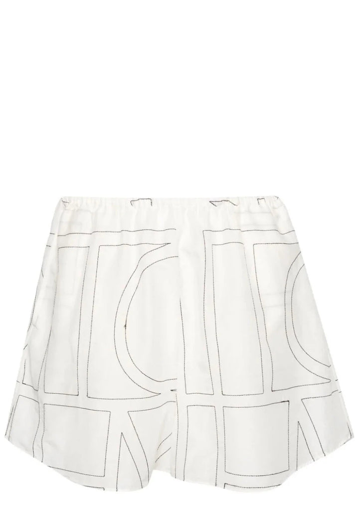 Monogram cotton pj shorts