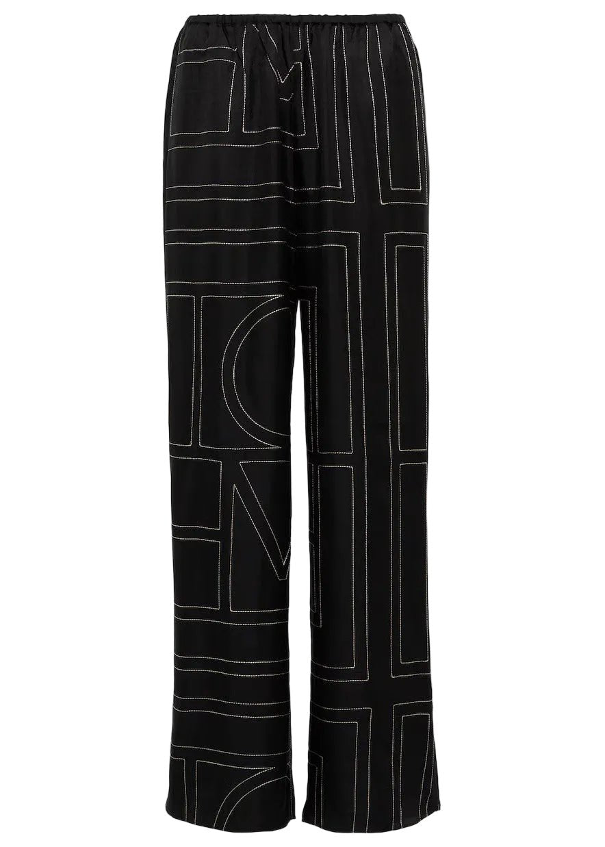 TOTEME | Monogram Silk Pj Bottoms | Pants