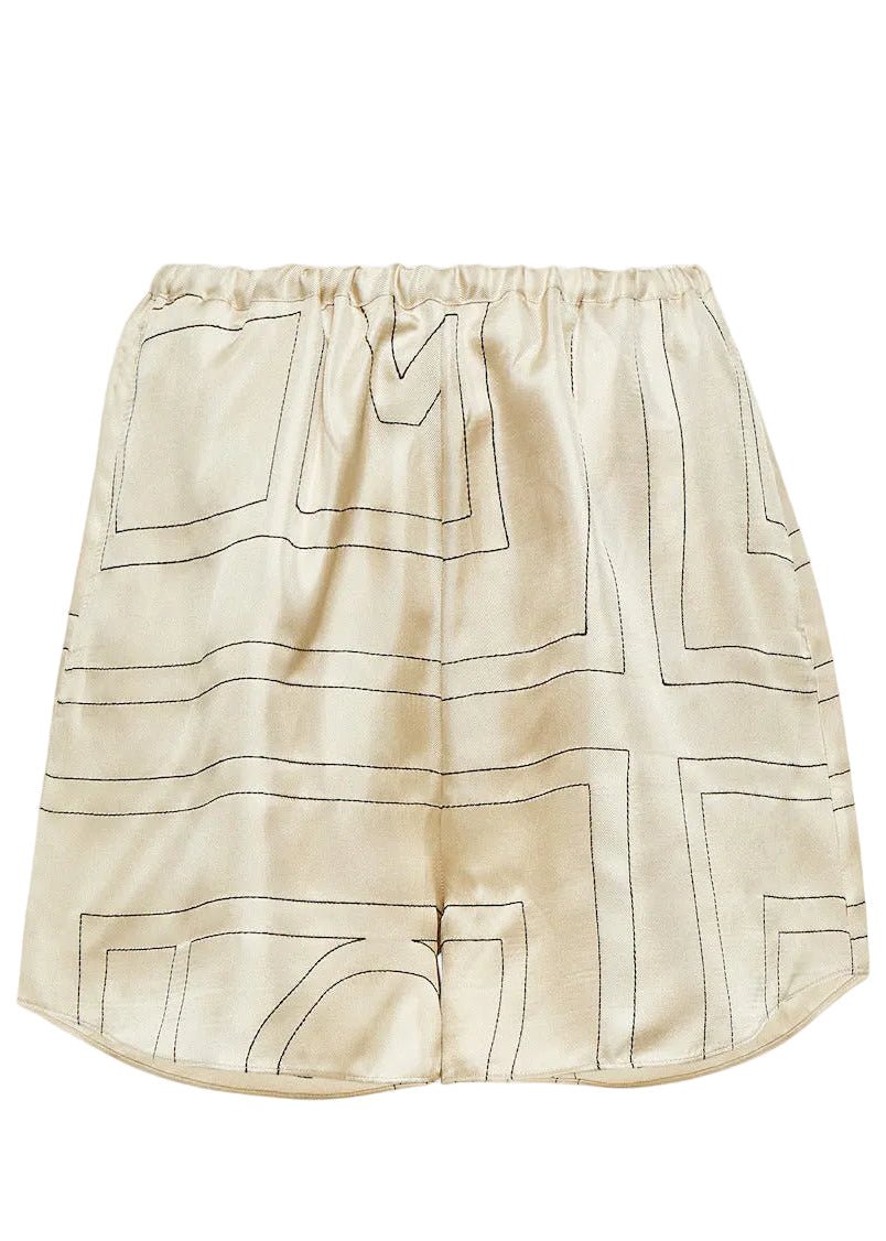 TOTEME | Monogram Silk Pj Shorts | Pants