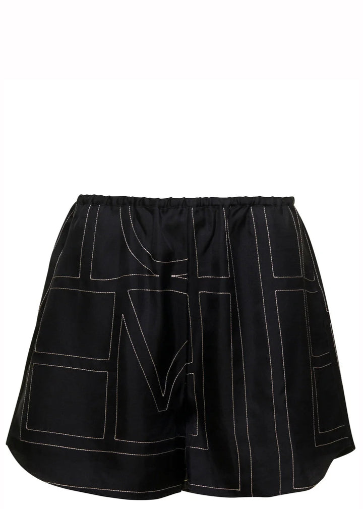 Monogram Silk Pj Shorts