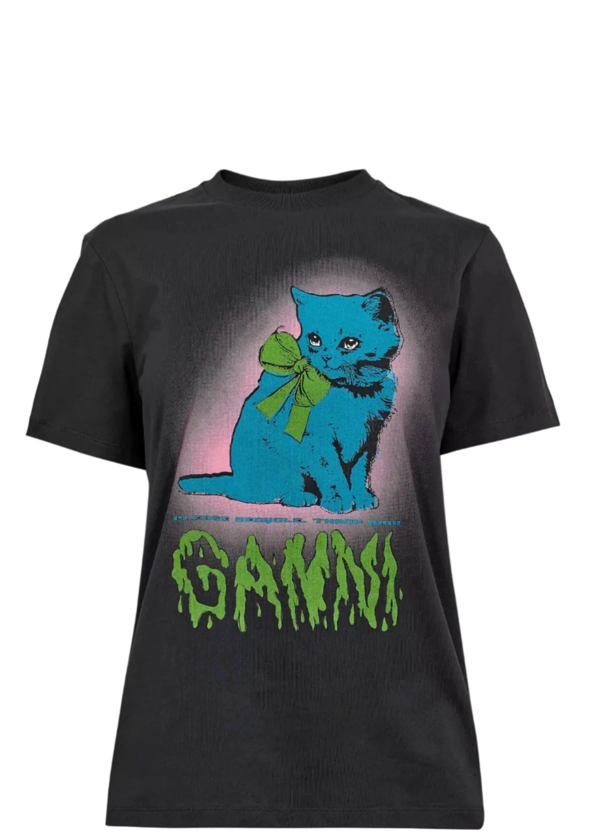 ganni | Neon Kitty T­shirt | T-Shirts