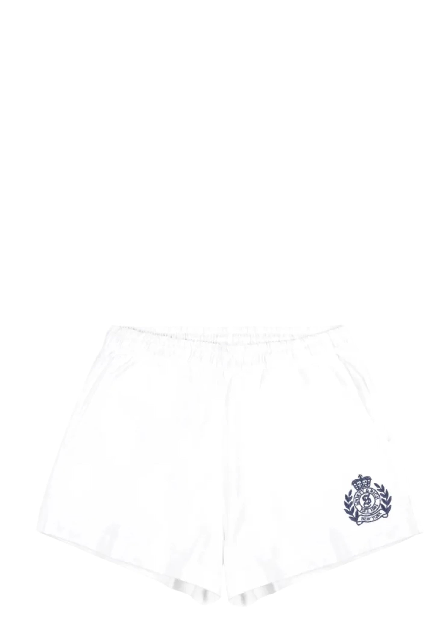 SPORTY & RICH | NY Crest Embroidered Disco Short | Pants