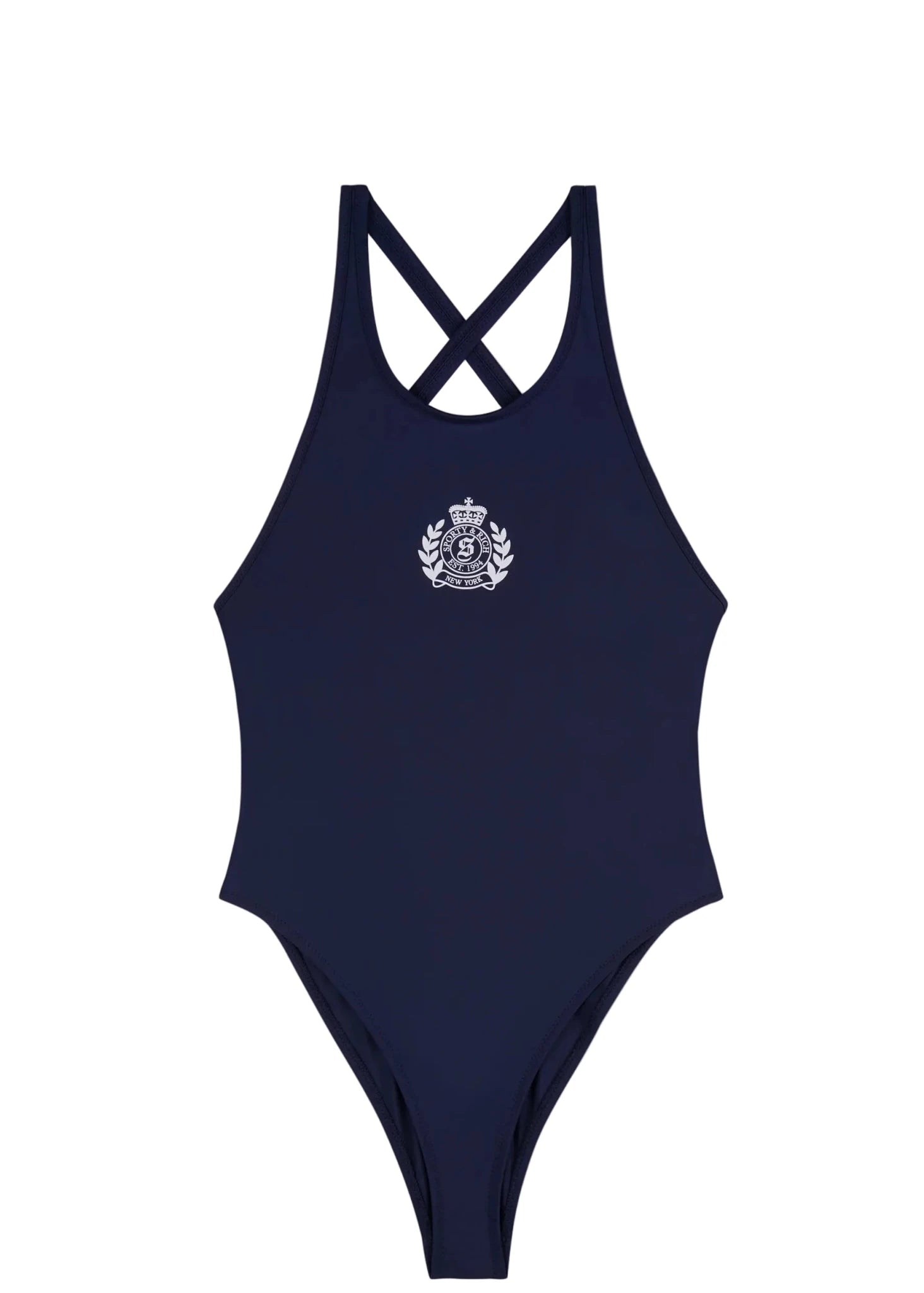 SPORTY & RICH | NY Crest Julie One Piece | Swimwear