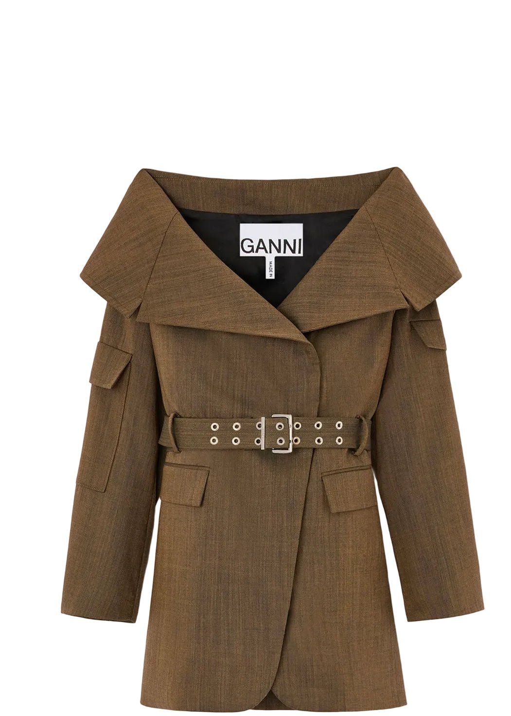 GANNI | Open Collar Blazer | Jackets & Coats