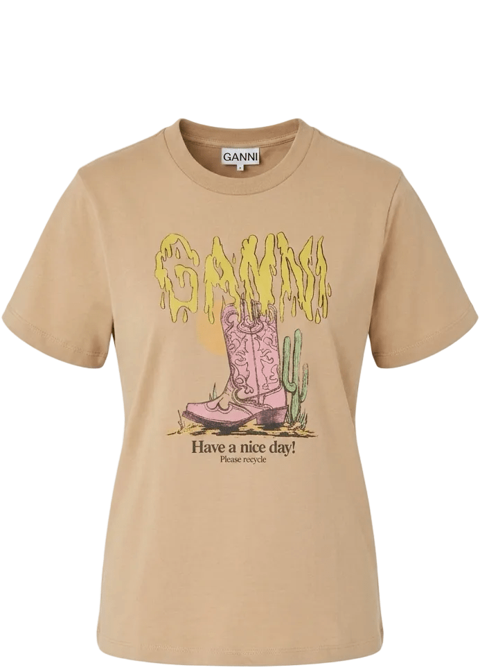 GANNI | Pink Western Boot | T-Shirts