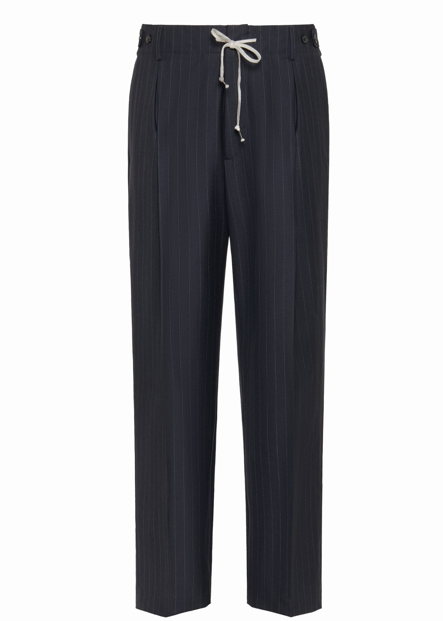 MAISON MARGIELA | Pinstripe Wool Drawstring Trousers | Pants