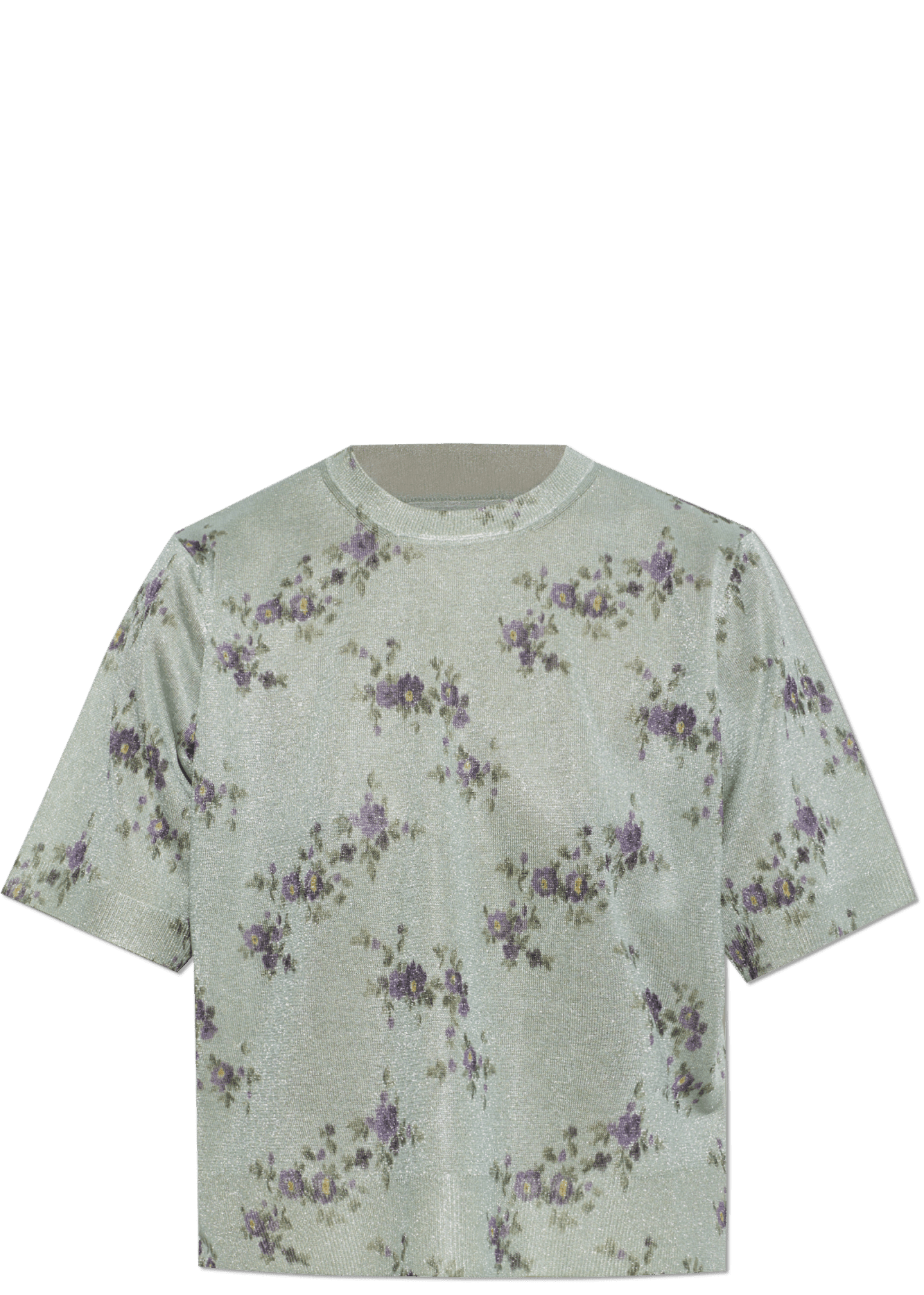 GANNI | Printed Metallic t shirt | Tops