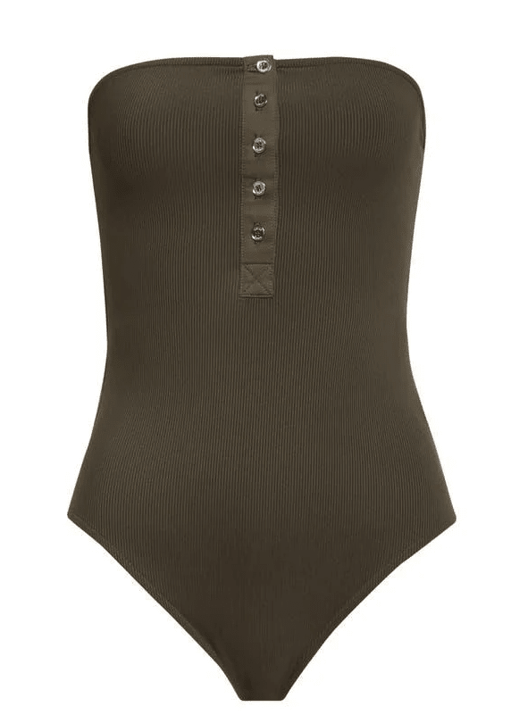 TOTEME | Ribbed Strapless Swimsuit | Swimwear