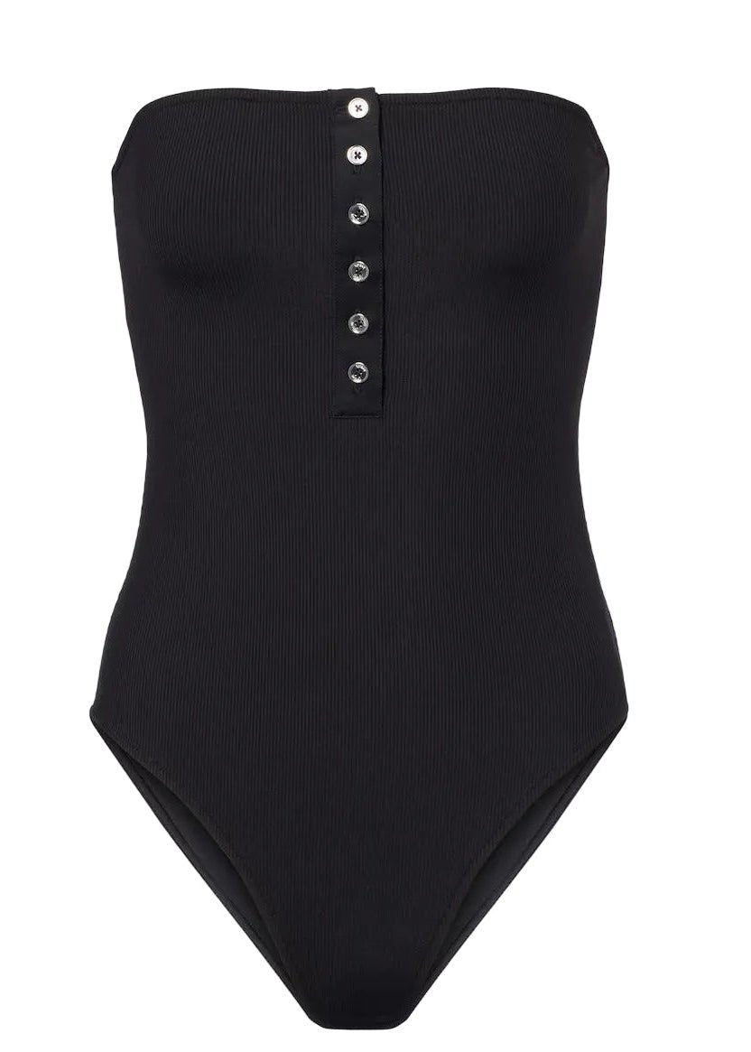 TOTEME | Ribbed Strapless Swimsuit | Swimwear