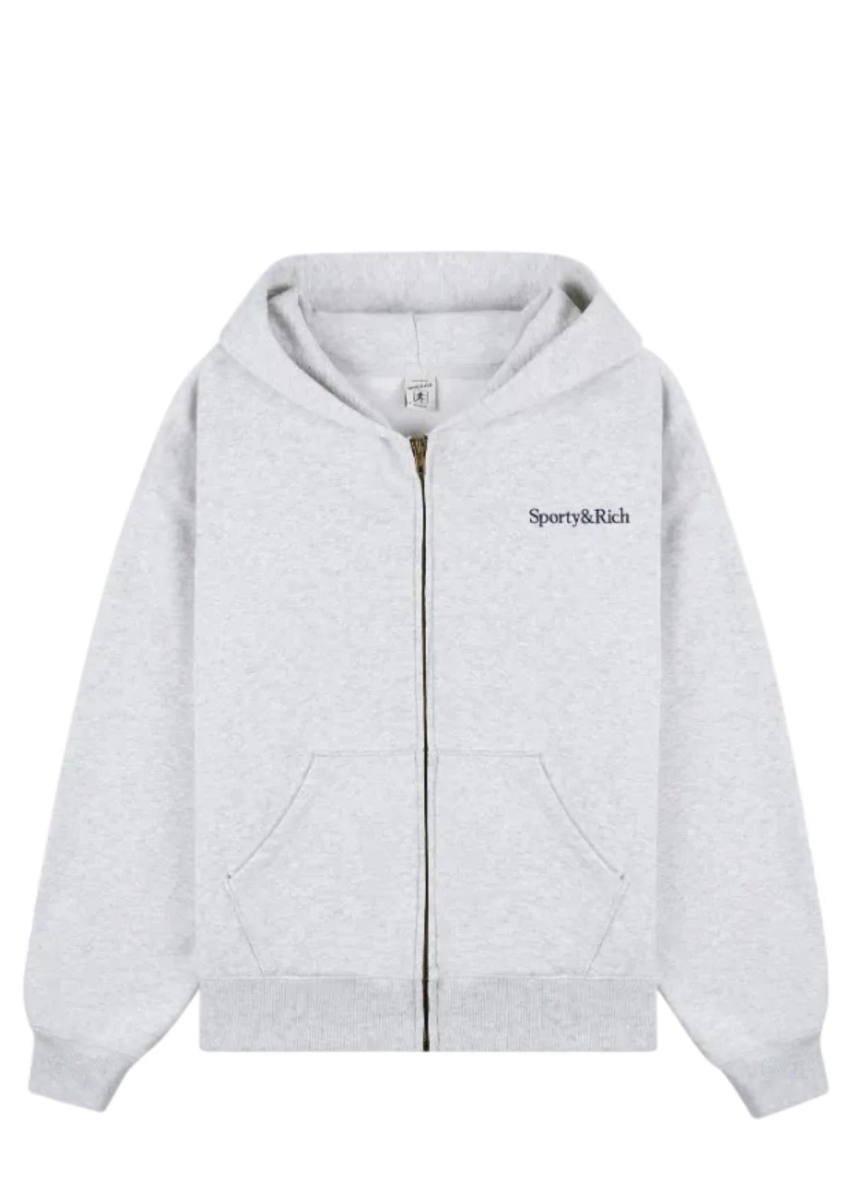 SPORTY & RICH | Serif Logo Embroidered Hoodie | Sweatshirts